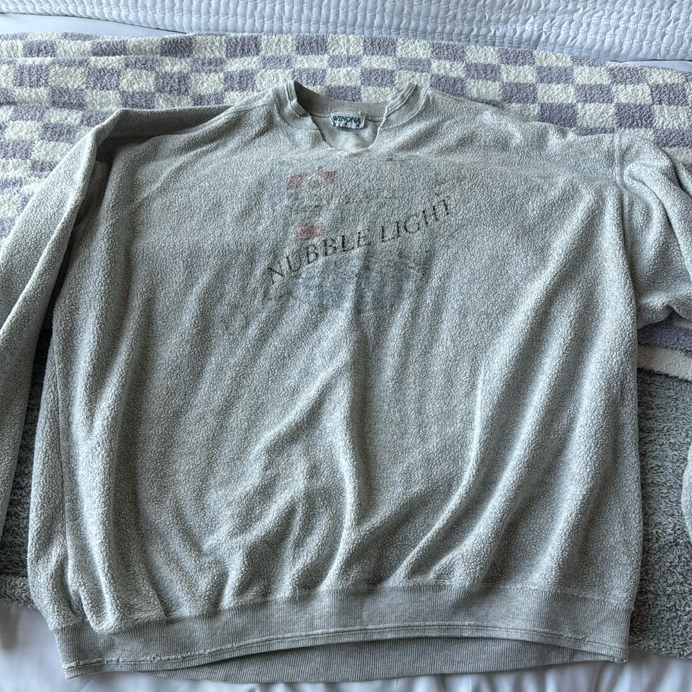 Vintage Nubble Light oversized crew